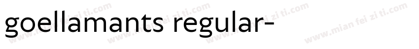 goellamants regular字体转换